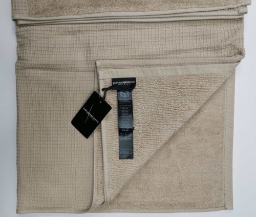Полотенце Emporio Armani MARE pearl grey бежевое 100x170 Артикул: 70225 Silk-Dreams фото 2