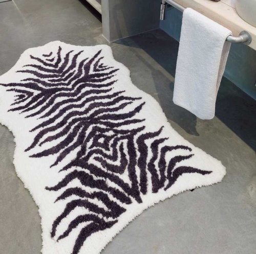 Коврик для ванной Graccioza MOUNTAIN ZEBRA черно-белый 90x150 Артикул: 80866 Silk-Dreams