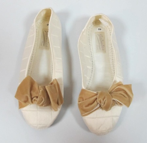 Тапочки Jaimies FAUBOURG Ballerine BOW кремовые, размер S (37) фото 2