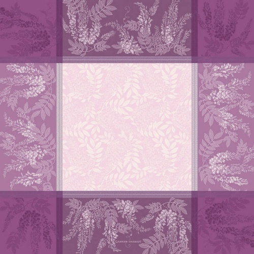 Скатерть Garnier-Thiebaut GLYCINES PARME - 174х304 Артикул: 79954 Silk-Dreams фото 3