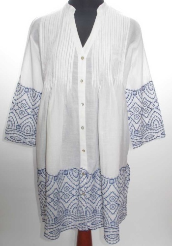 Туника-рубашка Furstenberg BLUE IN WHITE