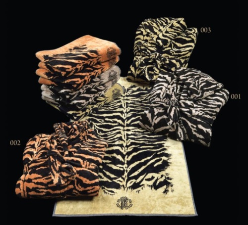 Комплект махровых полотенец Roberto Cavalli AFRICAN ZEBRA  bruciato 002 Артикул: 88213 Silk-Dreams