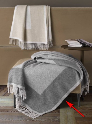 Плед Somma GOLD JACQUARD col.111 grigio 130х180 Артикул: 84769 Silk-Dreams
