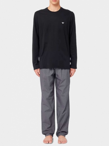 Пижама мужская Emporio Armani MARIO 111860 30221 black pearl черная Артикул: 70245-70246 Silk-Dreams