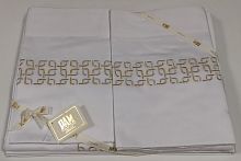 Постельное белье Pam DEDALO White (silver-gold) Евро