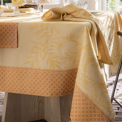 Скатерть Le Jacquard Francais JARDIN D'EDEN yellow 175x250 Артикул: 88354 Silk-Dreams фото 3
